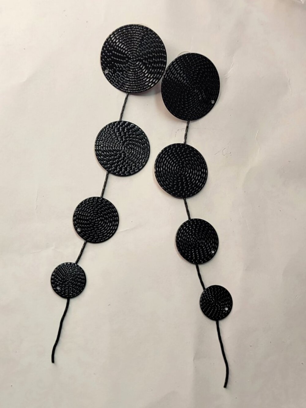 Chandelier Black Earrings Lightweight Drop Earrings NEW